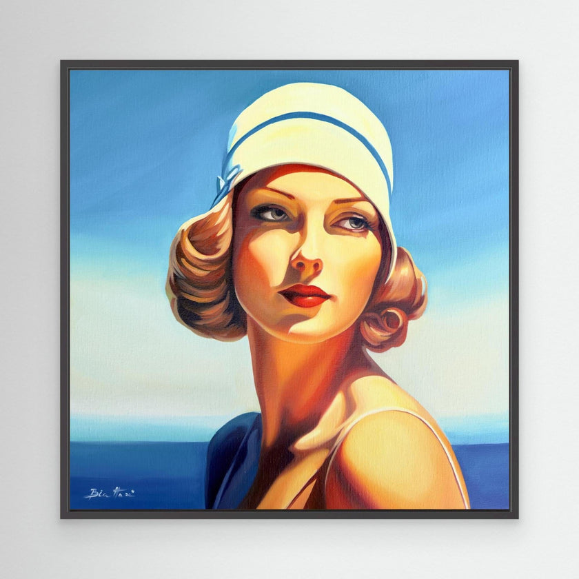 Baigneuse au bonnet blanc