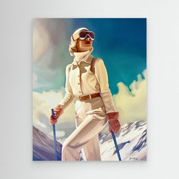 "Sur les Hauteurs" as an Art Deco canvas print