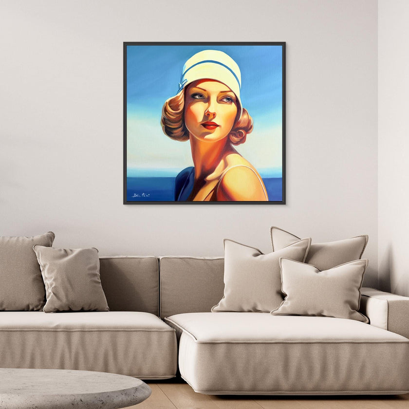 Baigneuse au bonnet blanc