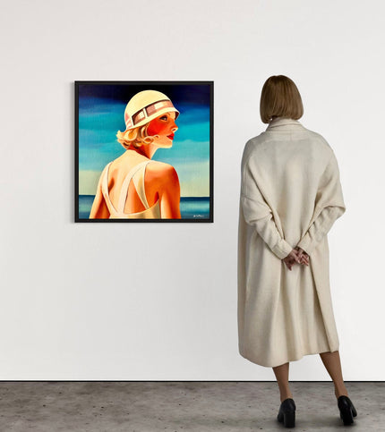 Baigneuse au Bonnet Blanc - Poster