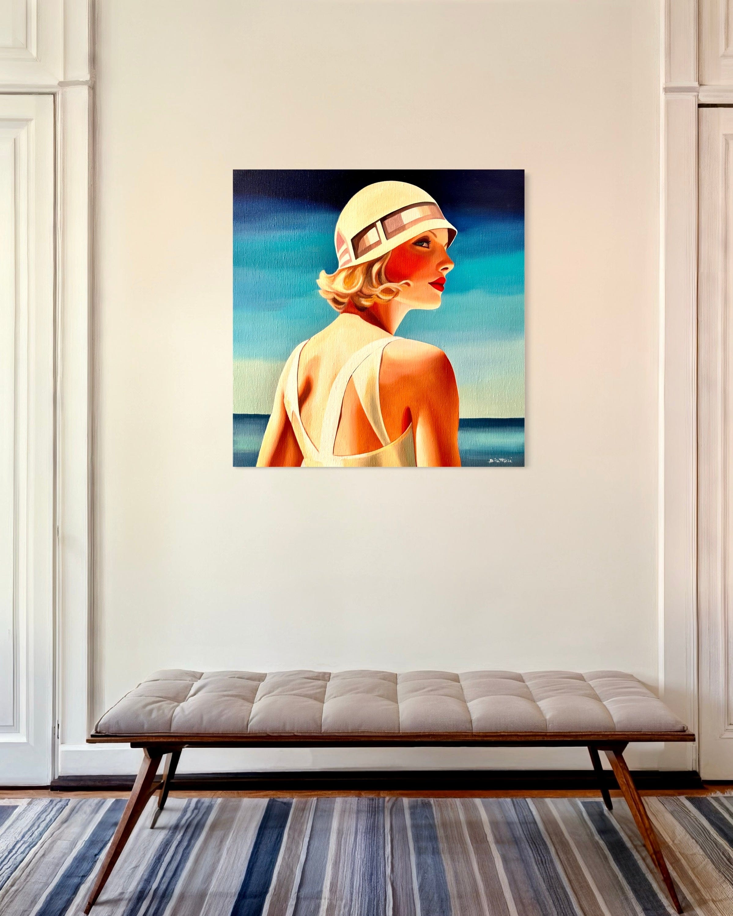 Baigneuse au Bonnet Blanc - Poster