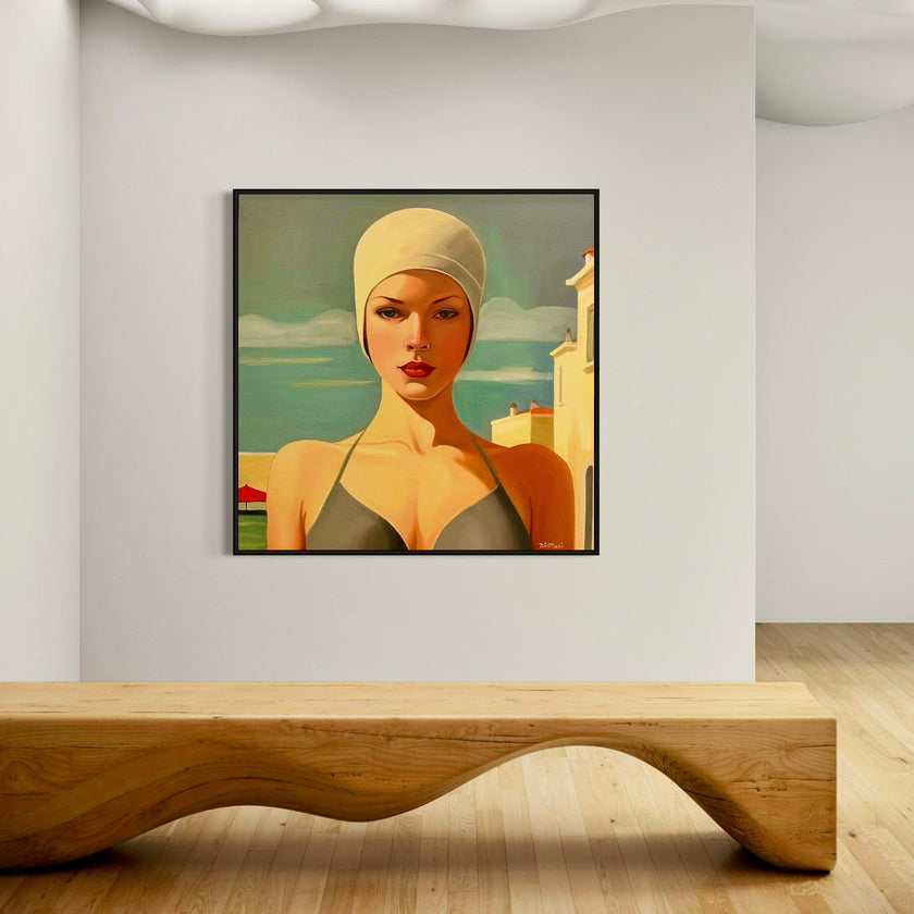 Baigneuse au Bonnet Blanc 1 - Poster