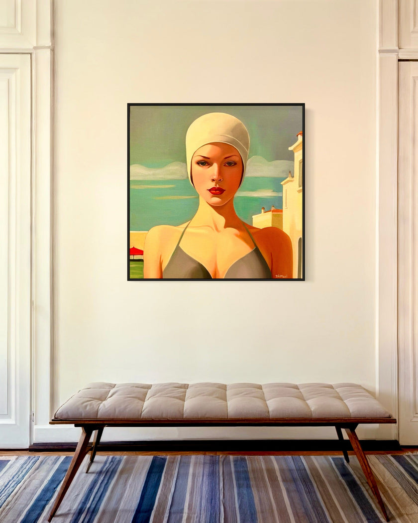 Baigneuse au Bonnet Blanc 1 - Poster