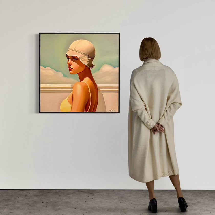 Baigneuse au Bonnet Blanc 2 - Poster