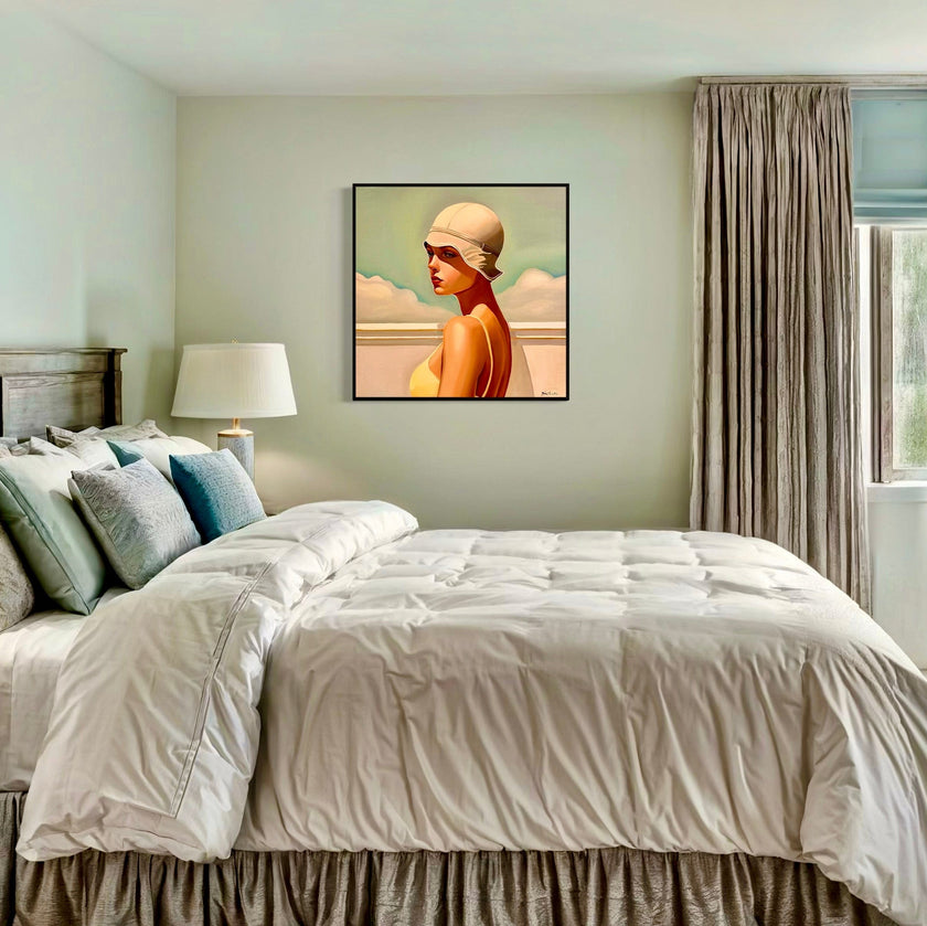 Baigneuse au Bonnet Blanc 2 - Poster