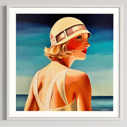 Baigneuse au Bonnet Blanc - Poster