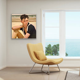 "Sebastian" as an Art Deco canvas print