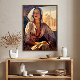 "Whispers of the Dunes" as an Art Deco canvas print