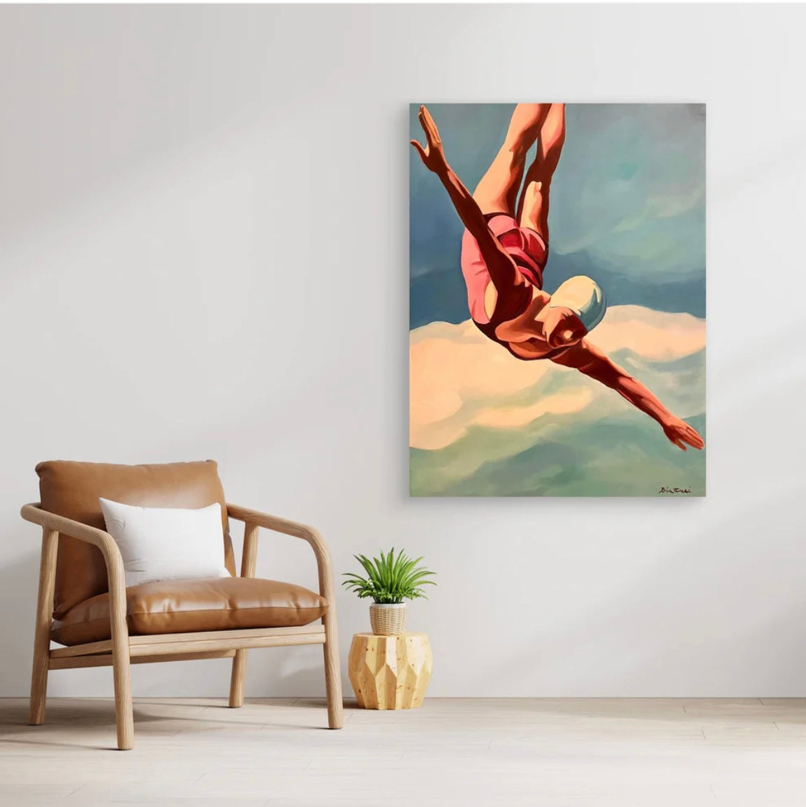 Plongeuse Canvas Prints