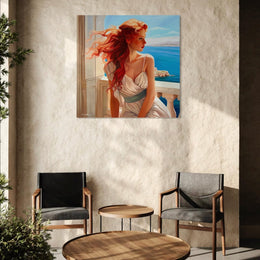 "Terrasse à Cap Ferrat" as an Art Deco canvas print