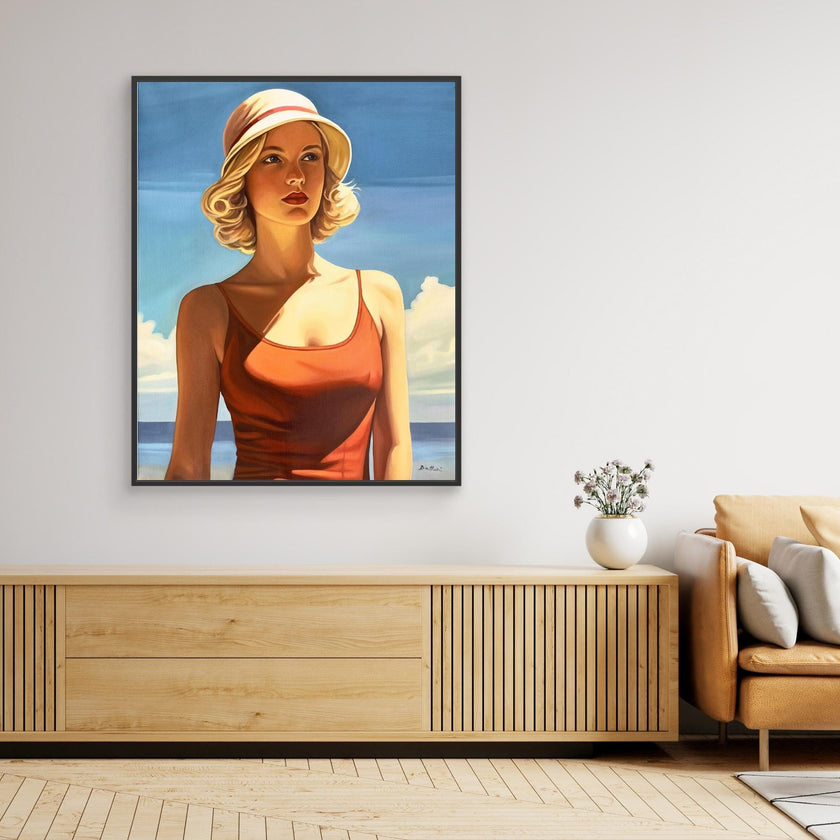 Baigneuse au maillot rouge