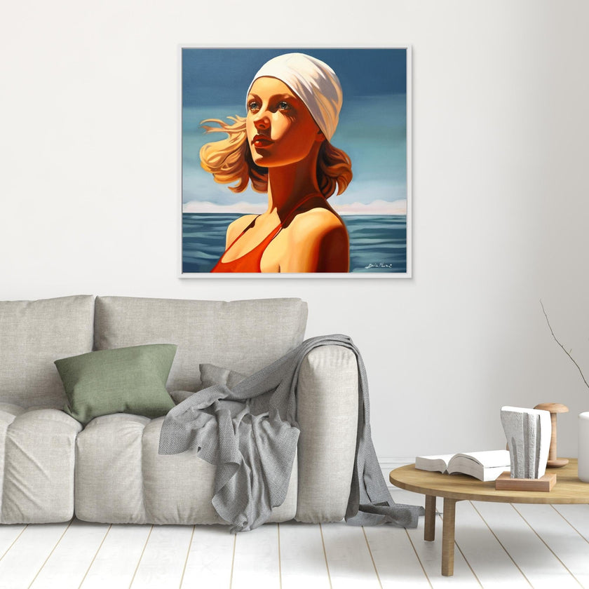 Baigneuse au bonnet blanc