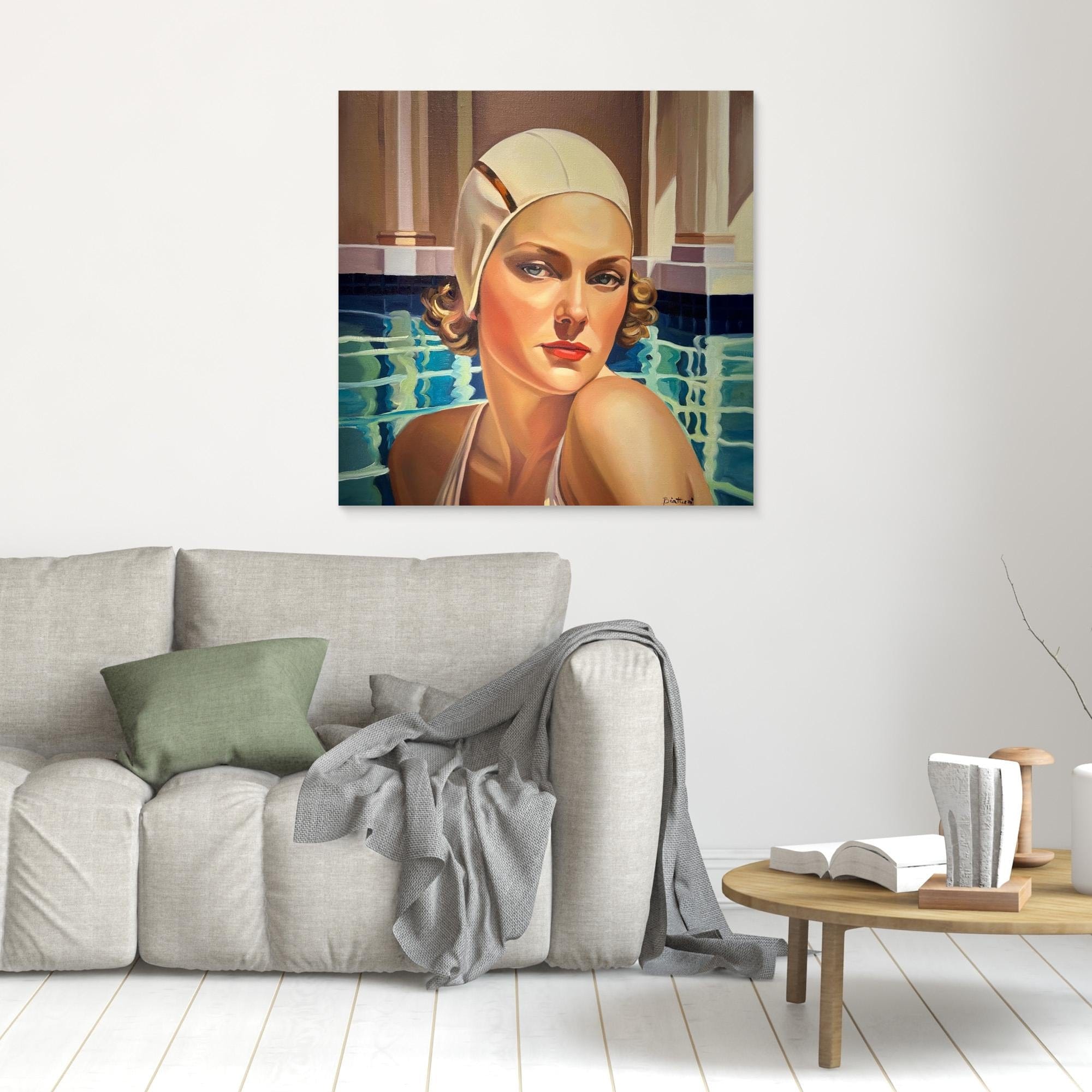 Baigneuse à la piscine