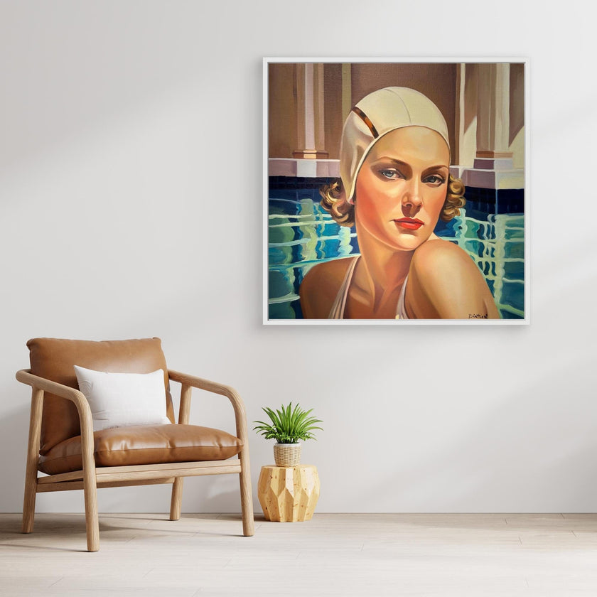 Baigneuse à la piscine