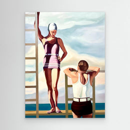 "L'Échelle 3" as an Art Deco canvas print