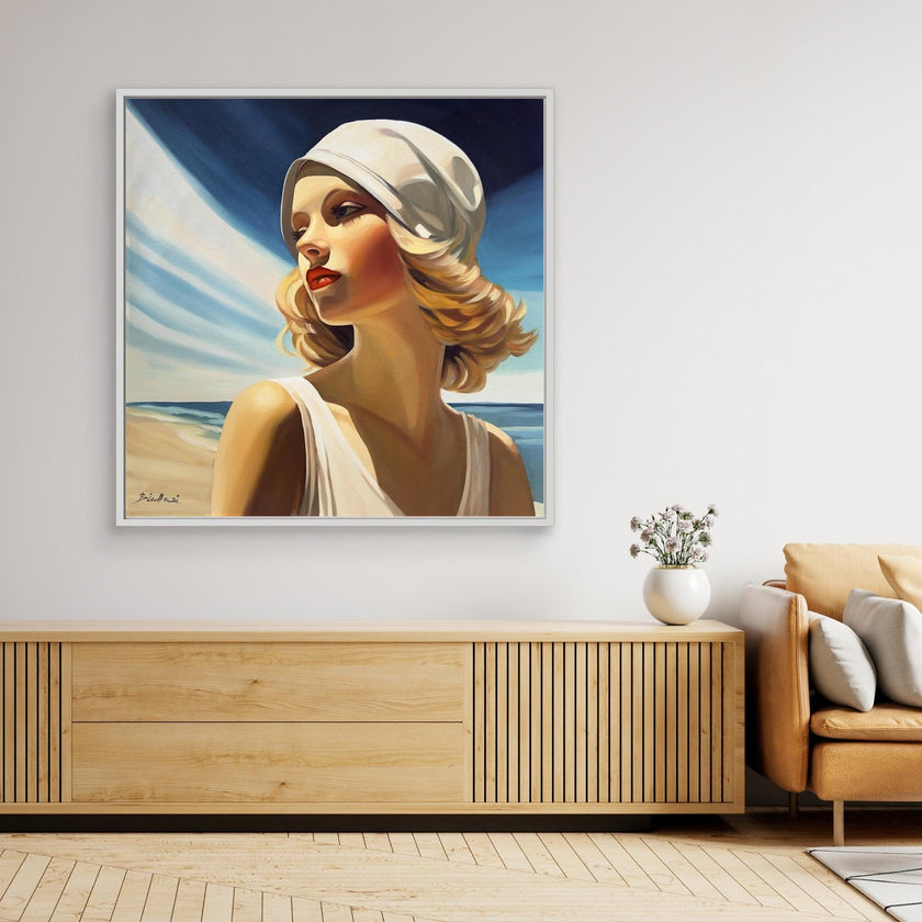 Baigneuse au maillot blanc