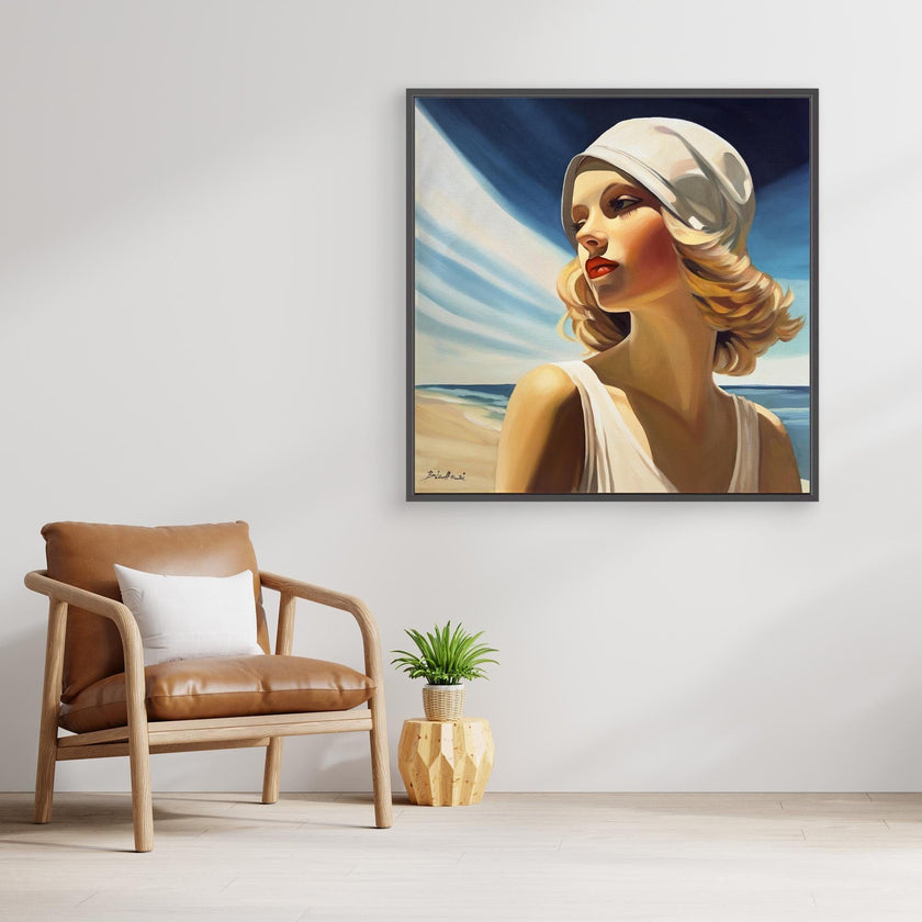 Baigneuse au maillot blanc