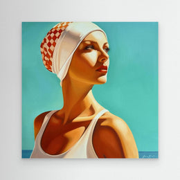 "La riviera" as an Art Deco canvas print