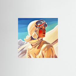 "Hiver à Auron" as an Art Deco poster