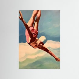 "Plongeuse" as an Art Deco poster