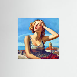 "Terrasse à Saint Tropez" as an Art Deco poster