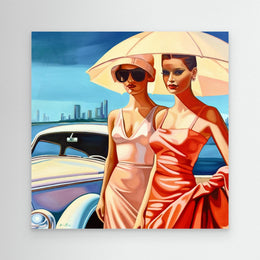 "Vintage Glamour" as an Art Deco canvas print