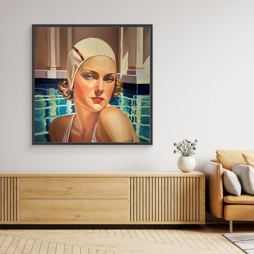 Baigneuse à la piscine