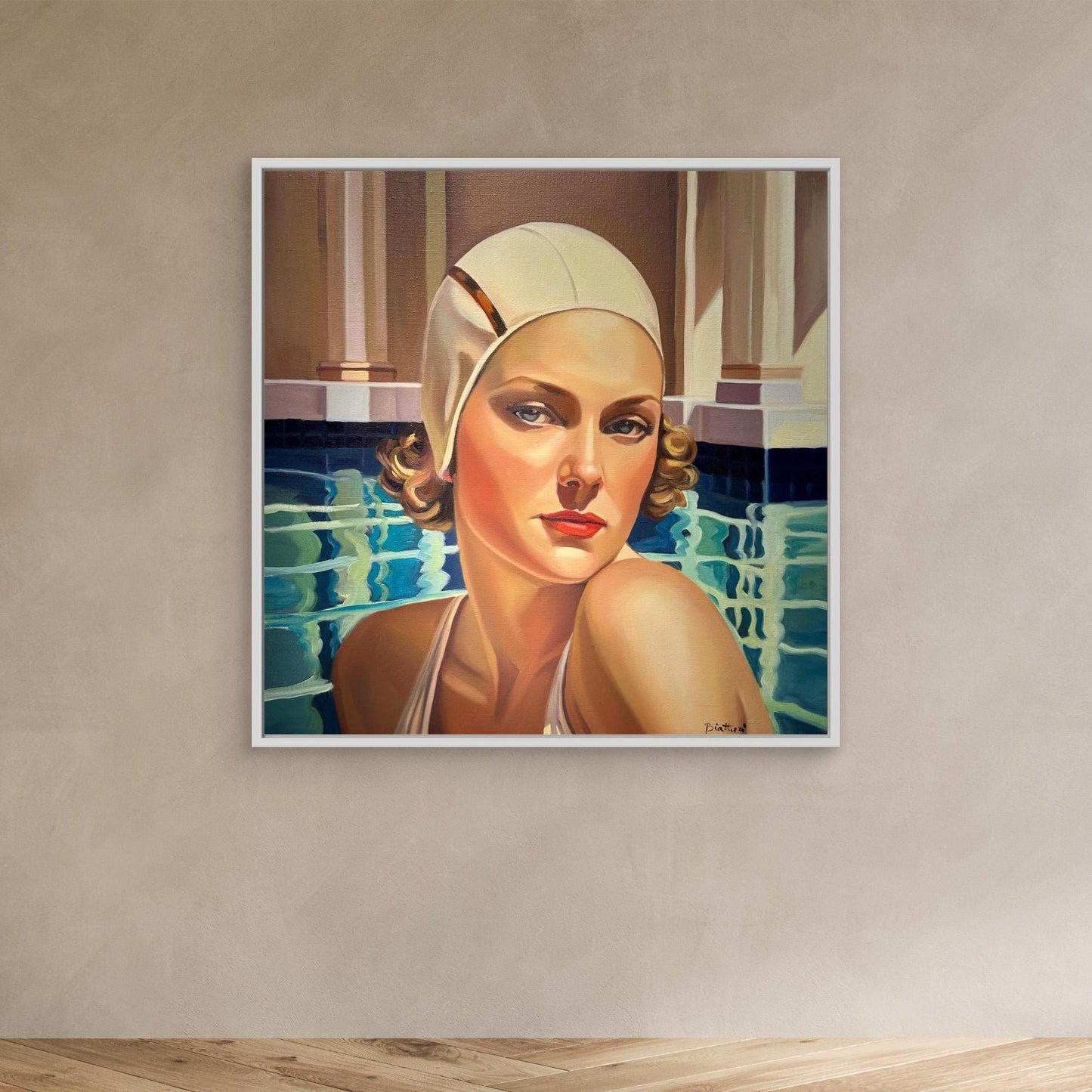 Baigneuse à la piscine
