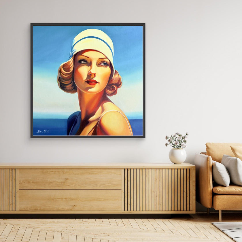 Baigneuse au bonnet blanc