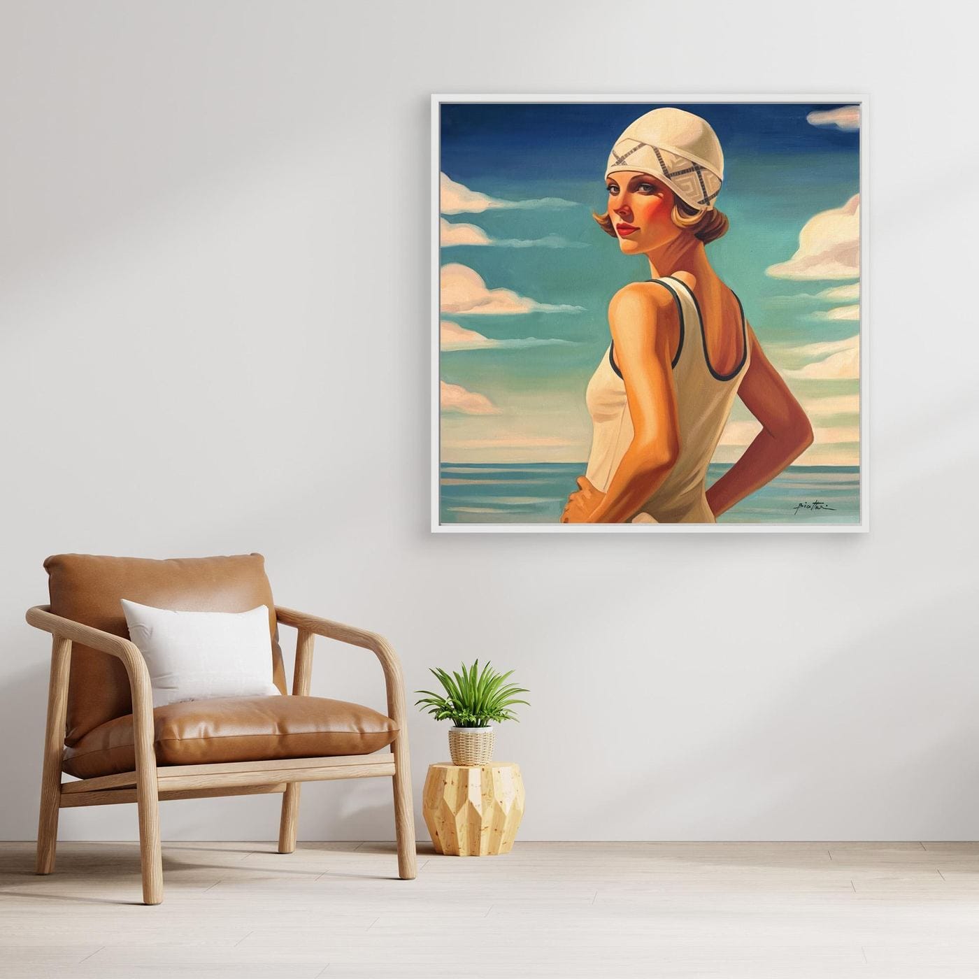 Baigneuse au Bonnet Blanc