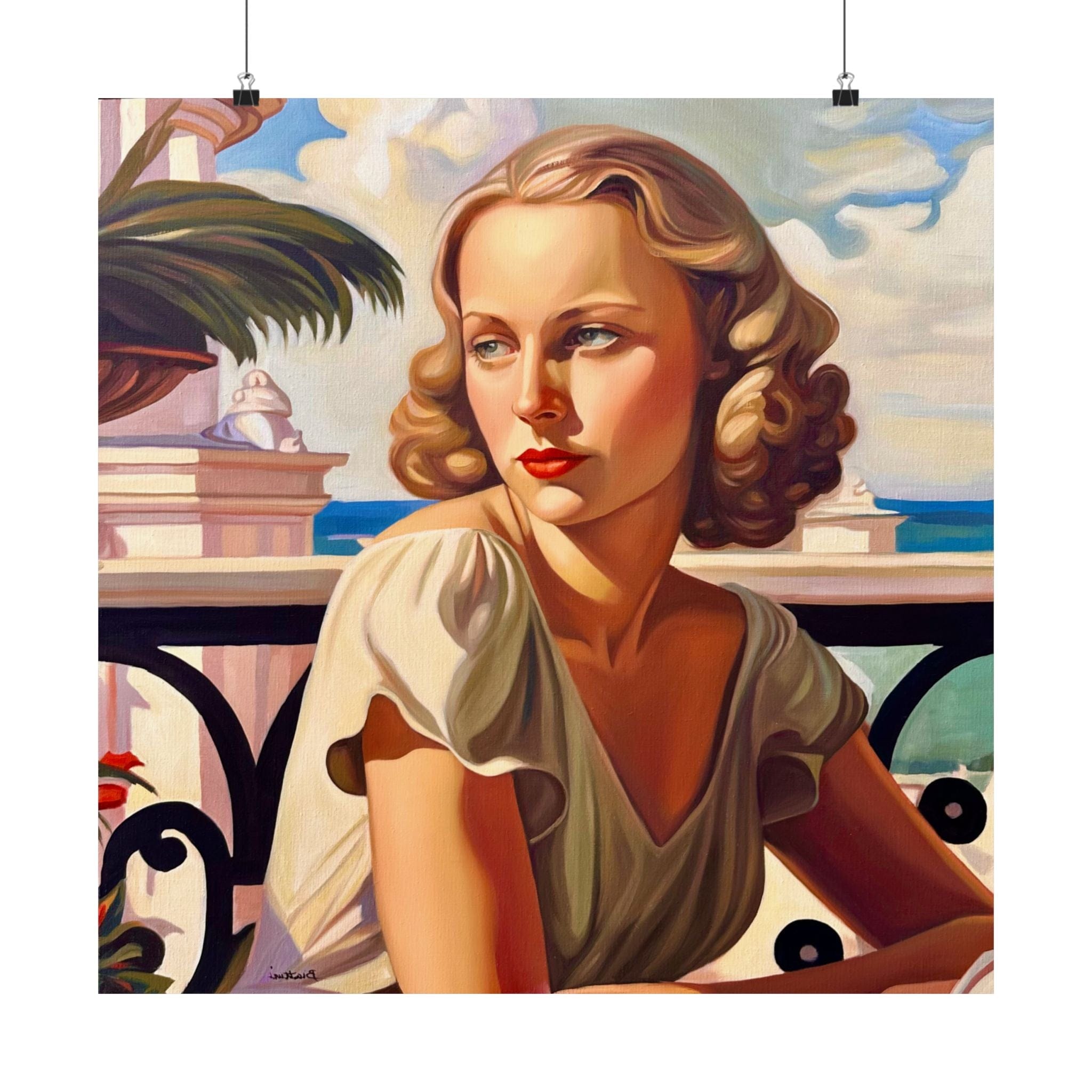 Terrasse a Nice - Poster
