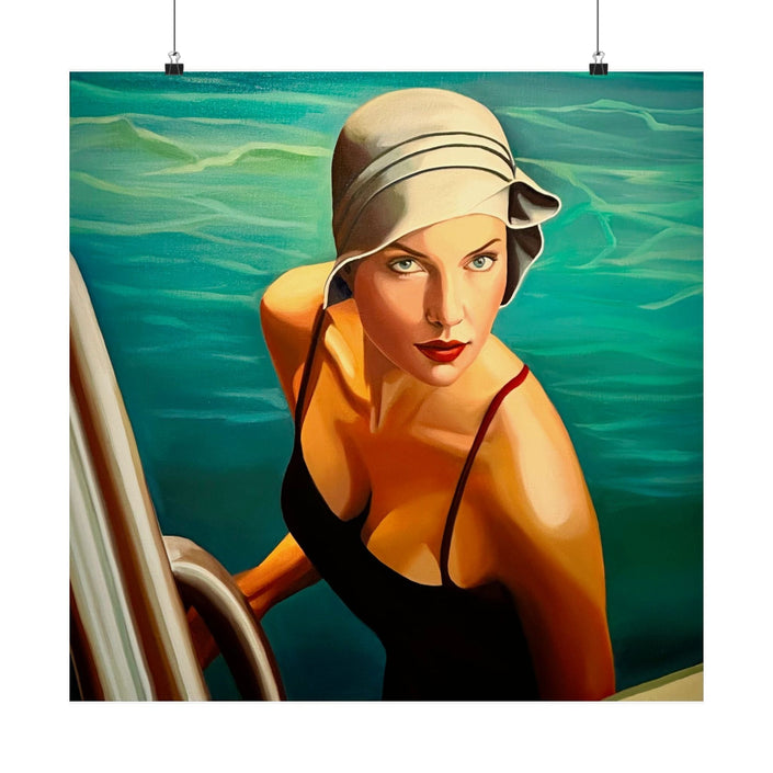 À la piscine Poster