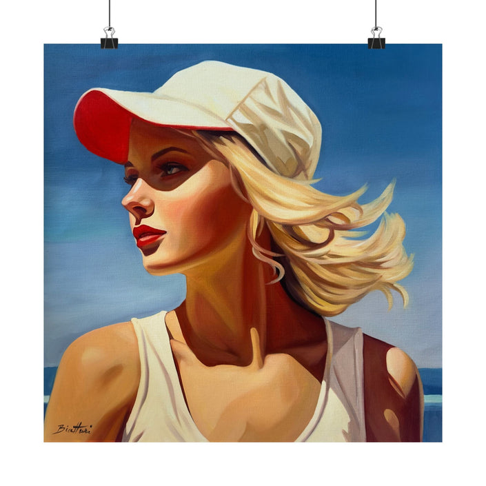 Fille a la Plage - Poster