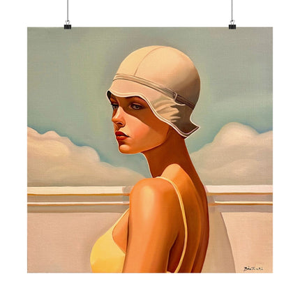 Baigneuse au Bonnet Blanc 2 - Poster