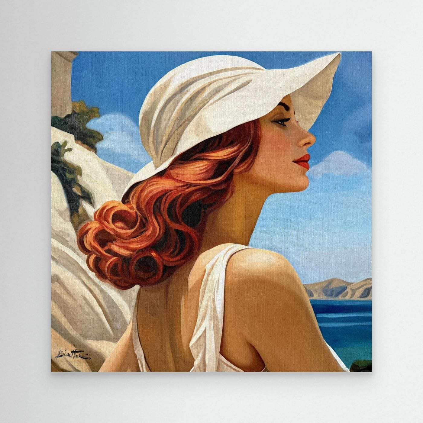 Femme au Chapeau Blanc