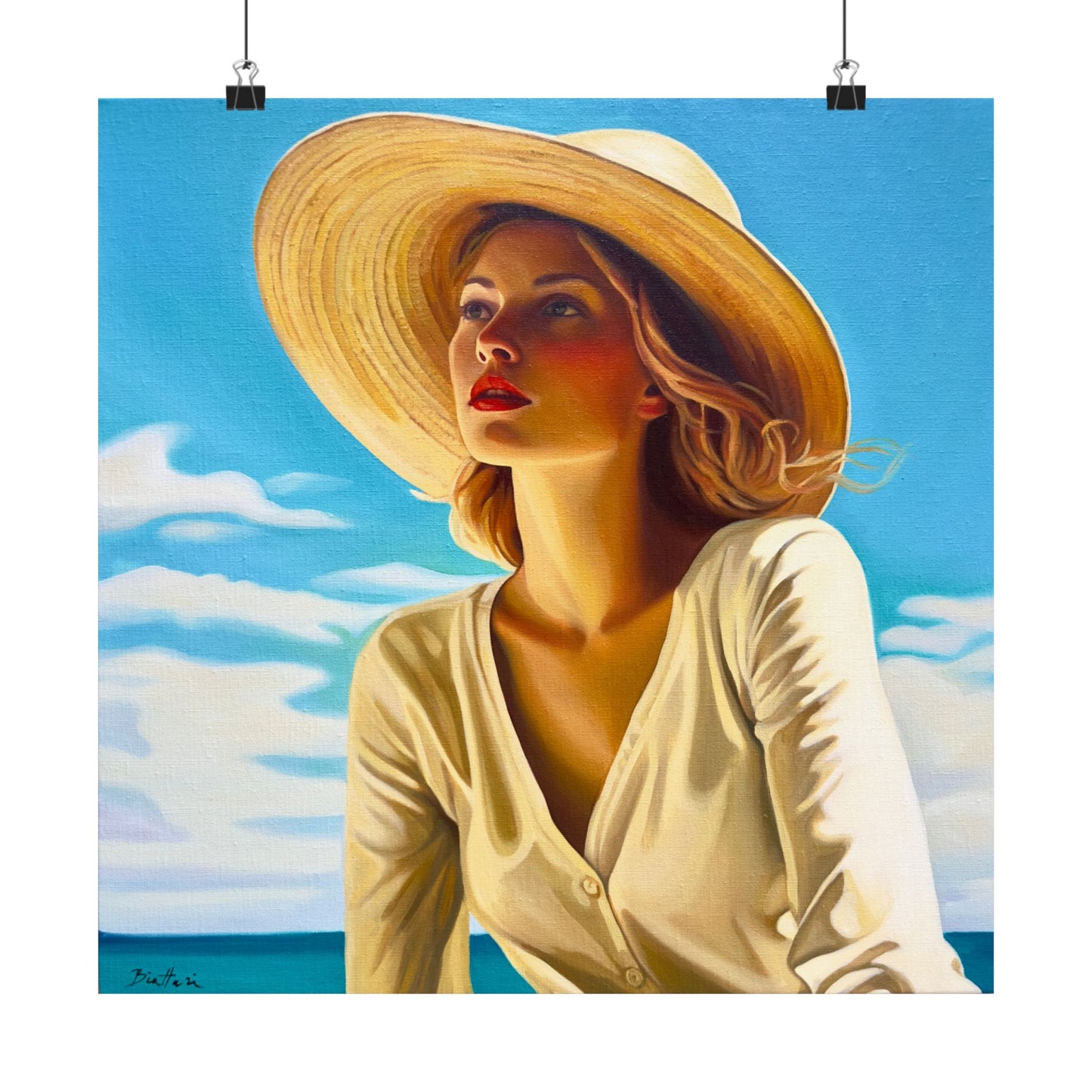 Femme au Chapeau - Poster