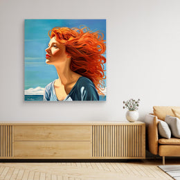 "Dans mes Pensées" as an Art Deco canvas print