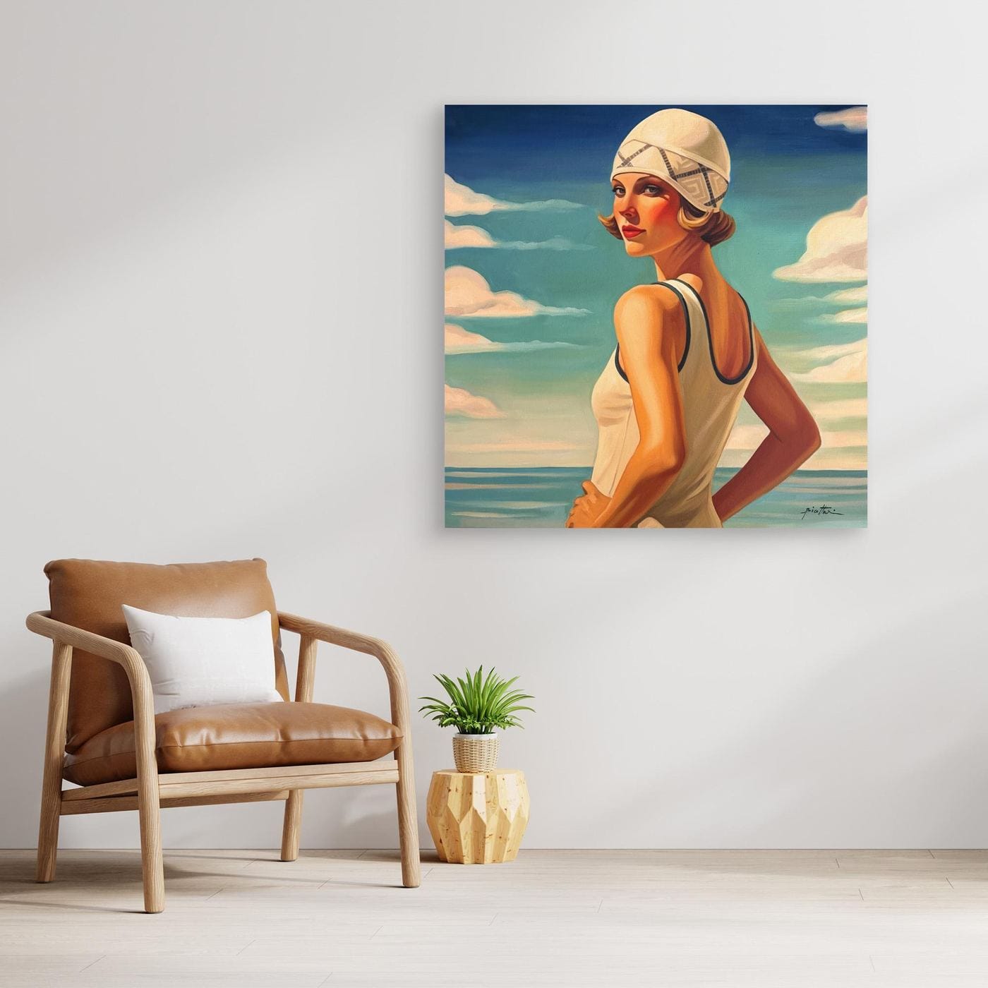 Baigneuse au Bonnet Blanc