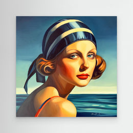 "Rosa" as an Art Deco canvas print