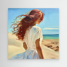 "Été dans le Désert" as an Art Deco canvas print