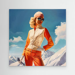 "Calme" as an Art Deco canvas print