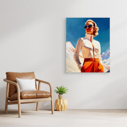 "Silent Reflection" as an Art Deco canvas print