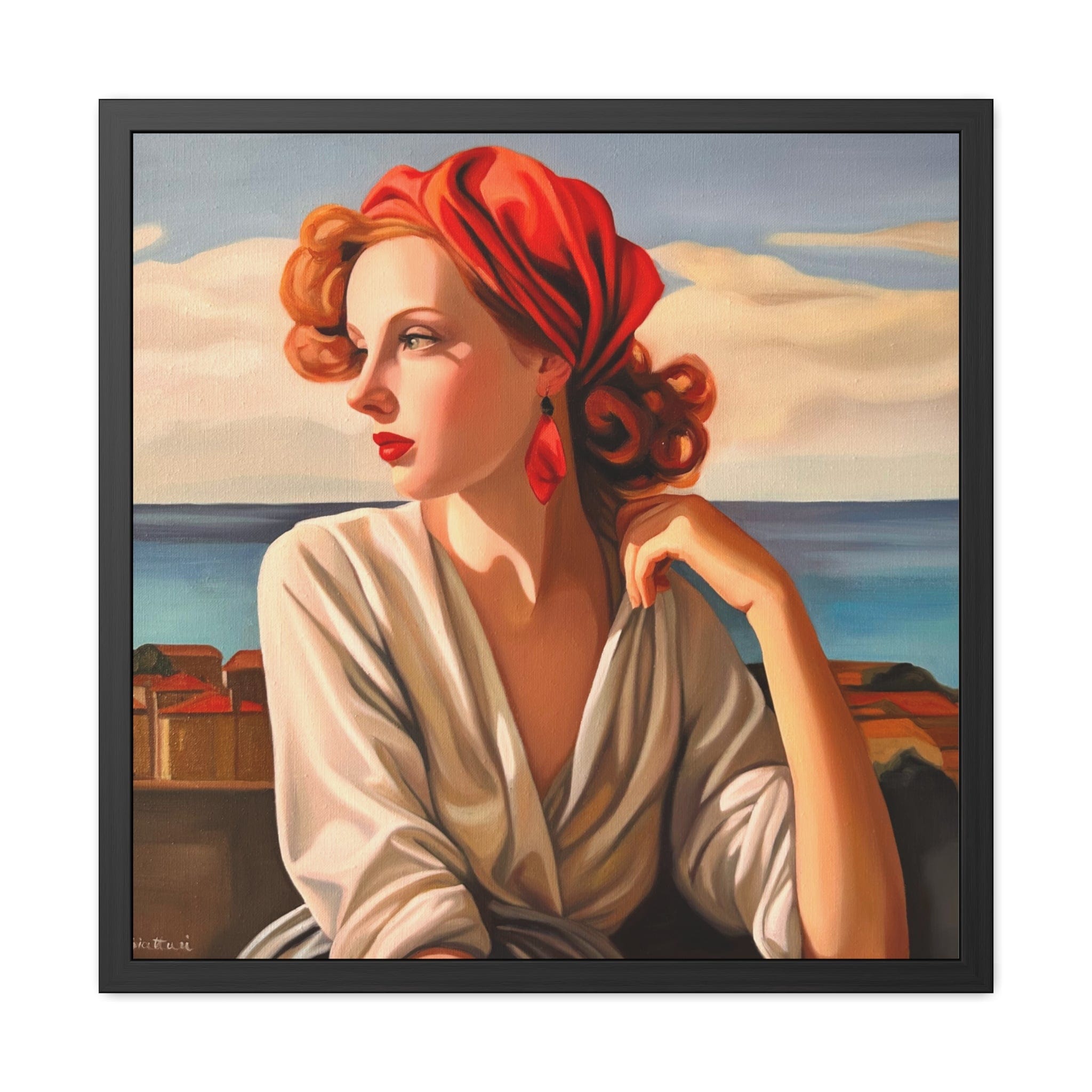 Fille au Foulard Rouge - Poster