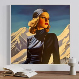 "Dans les Alpes" as an Art Deco canvas print