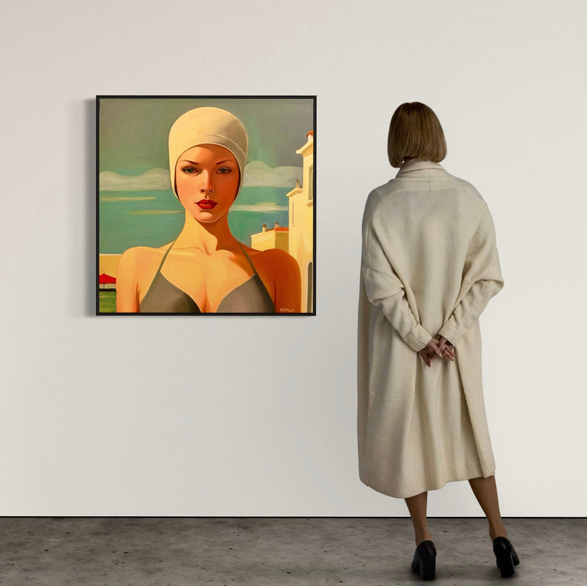 Baigneuse au Bonnet Blanc 1 - Poster