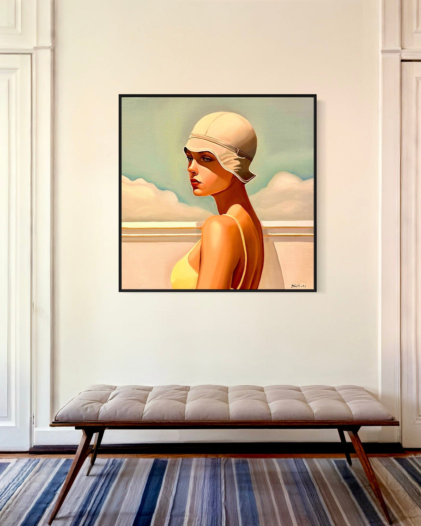 Baigneuse au Bonnet Blanc 2 - Poster