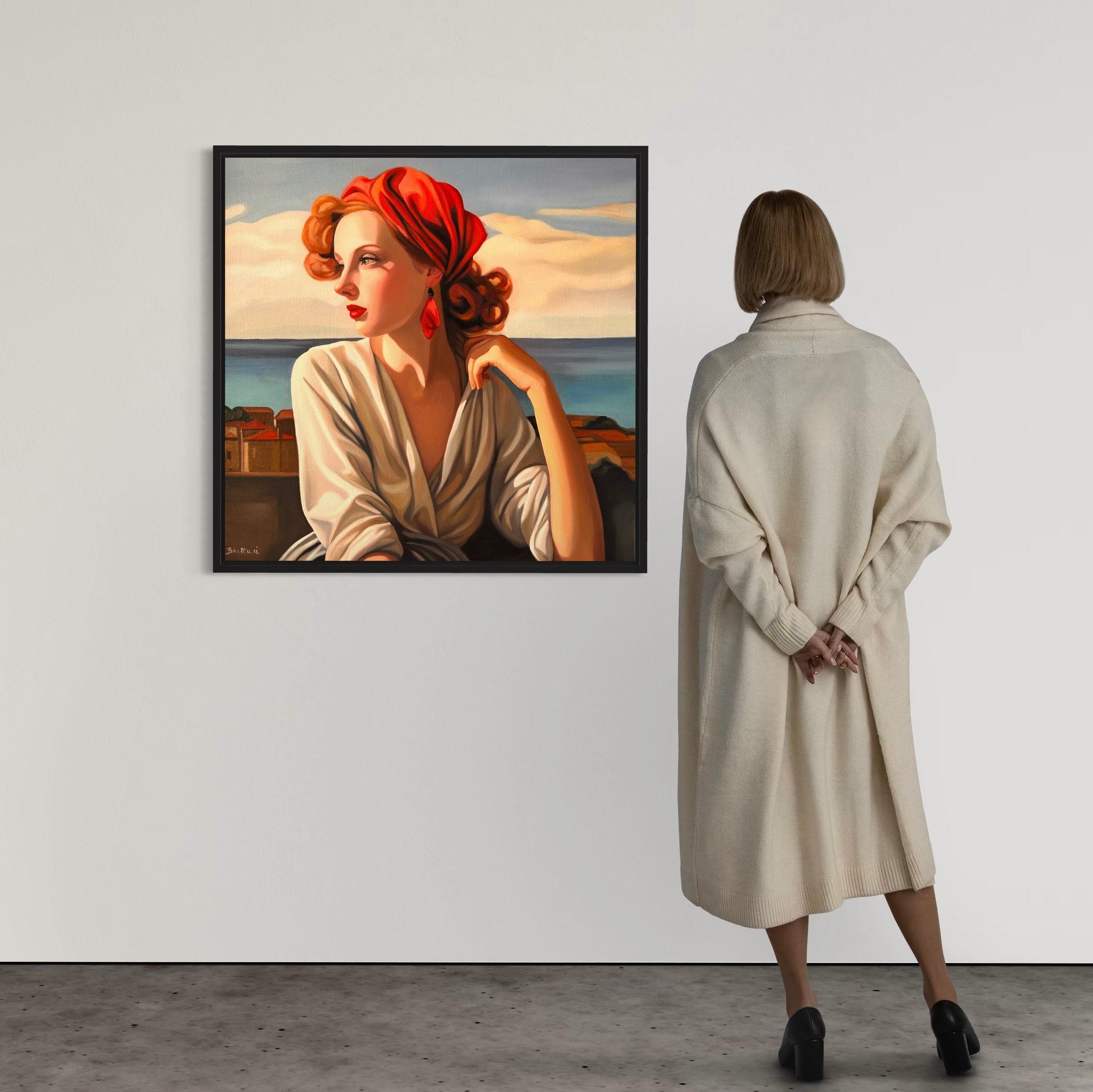 Fille au Foulard Rouge - Poster