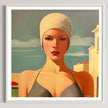 Baigneuse au Bonnet Blanc 1 - Poster