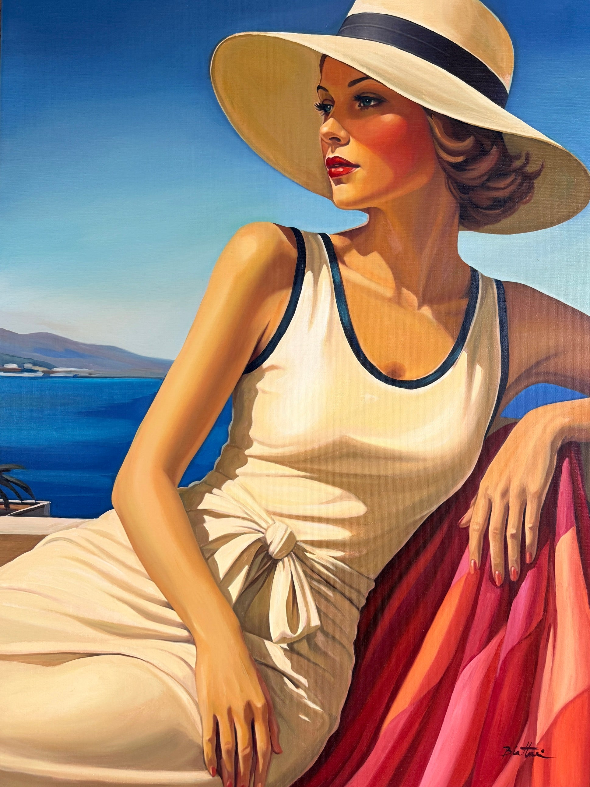 L'Élégance du Large, oil on canvas by Irina Biatturi