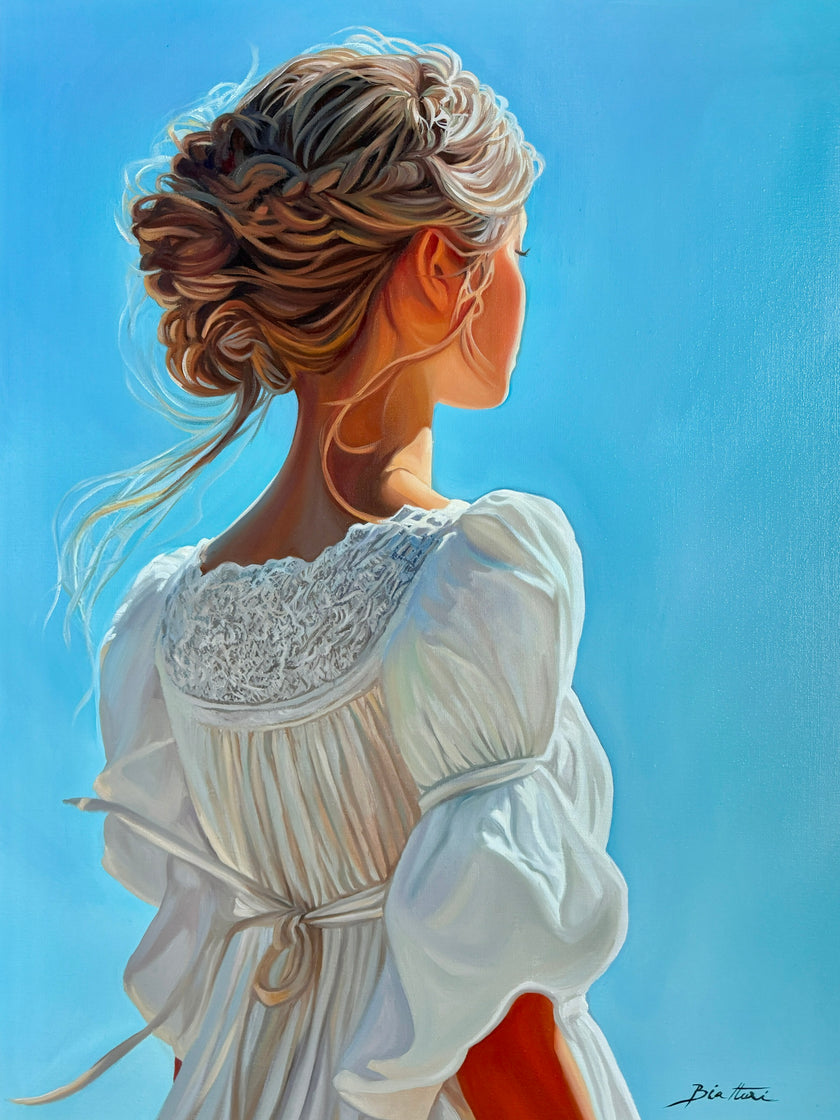 Les Regards, oil on canvas by Irina Biatturi